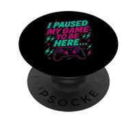 Ho messo in pausa il mio gioco Funny Gamer Neon Graphic PopSockets PopGrip Adesivo