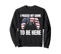 Ho messo in pausa il mio gioco per essere qui Gamer il 4 luglio Felpa