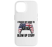 Ho messo in pausa il mio gioco per far saltare roba Gamer 4 luglio Custodia per iPhone 14