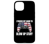 Ho messo in pausa il mio gioco per far saltare roba Gamer 4 luglio Custodia per iPhone 15 Plus