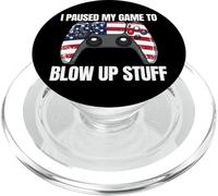 Ho messo in pausa il mio gioco per far saltare roba Gamer 4 luglio PopSockets PopGrip per MagSafe