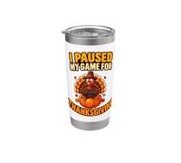 Ho messo in pausa il mio gioco per i videogiochi del tacchino del Ringraziamento Bicchiere termico in acciaio inox doppia parete