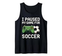 Ho Messo in Pausa Il Mio Gioco per Il Calcio Divertente 8-Bit Pixel Art Gamer Canotta