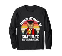 Ho messo in pausa il mio gioco per laurearmi You're Welcome Videogame Cat Maglia a Manica