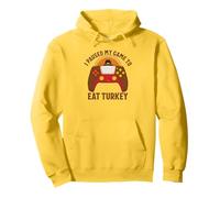 Ho Messo in Pausa Il Mio Gioco per Mangiare la Turchia Gamer Thanksgiving Felpa con Cappuccio
