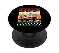Ho messo in pausa il mio gioco per mettere su questo brutto Natale maglione giocatore PopSockets PopGrip Adesivo