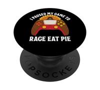 Ho messo in pausa il mio gioco per rabbia mangiare torta gamer Ringraziamento PopSockets PopGrip Adesivo