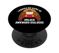 Ho messo in pausa il mio gioco per sbloccare dialoghi imbarazzanti Ringraziamento PopSockets PopGrip Adesivo