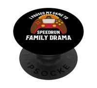 Ho messo in pausa il mio gioco per Speedrun Family Drama Thanksgiving PopSockets PopGrip Adesivo