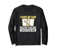 Ho Messo in Pausa la mia Arpa Pratica per Essere Qui Cool Harp Player Harpist Maglia a Manica