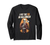 Ho Messo la “Ha” in Halloween Divertente Scheletro Amante de Maglia a Manica