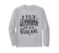 Ho Messo la Pancetta sul Mio Cibo umoristico per Gli Amanti della Pancetta Maglia a Manica