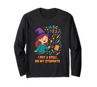 Ho messo un incantesimo sui miei studenti insegnante di scuola materna Halloween Maglia a Manica