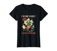 Ho Paura Facilmente Ho Bambini Halloween Spooky Young Mom Maglietta
