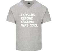 Ho Pedalato Prima Che Il Ciclismo Fosse Cool Maglietta In Cotone A V Per Uomo