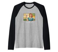 Ho pensato alla pulizia - Meme retrò degli anni '50 Funny Housewife Maglia con Maniche Raglan