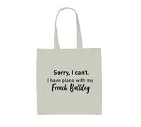 Ho Piani Con Il Mio Bulldog Francese - Borsa In Tela - Amore Per I Cani Bulldog