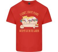 Ho Piani Con Il Mio Gatto Nel Giardino Maglietta Per Bambini Ragazzi E Ragazze