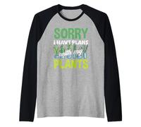 Ho Piani con Le Mie Piante Giardiniere Amante delle Piante Maglia con Maniche Raglan