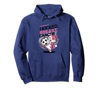 Ho preso a calci Il Cancro al Seno Carino Gatto Calcio Felpa con Cappuccio