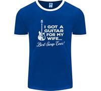 Ho Preso Una Chitarra Per Mia Moglie Maglietta Ringer Divertente Per Uomo FotL