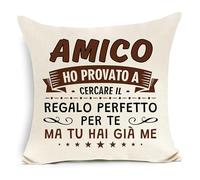 Ho provato a cercare il regalo perfetto per te ma tu hai già me Copri cuscino per Amico Compleanno Laurea Regalo di Natale per Uomo Ragazzi (Amico-a)