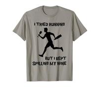 Ho Provato a Correre ma ha continuato a versare Il Mio Umorismo da Jogging Maschio Vino Maglietta
