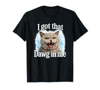 Ho Quel Cane in Me Camicia da Gatto Divertente Meme British Maglietta