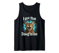 Ho Quel Dawg in Me Cat Shirt Divertente Gatto Bengala Canotta