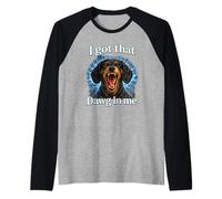 Ho Quello Stupido Dentro di Me Maglietta da Bassotto Maglia con Maniche Raglan