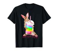 Ho Questo Simpatico frullato Motivazionale a Forma di Coniglietto Arcobaleno Maglietta