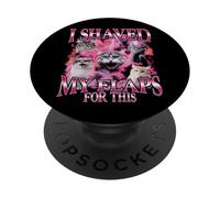 Ho rasato le mie alette per questo divertente gatto da viaggio per ragazze Bootleg PopSockets PopGrip Adesivo