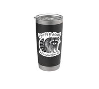 Ho ricevuto 99 problemi e li ho causati tutti - Funny Raccoon Bicchiere termico in acciaio inox doppia parete