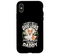 Ho ricevuto il mio bell'aspetto da Daddy Corgi Puppy Dog Lover Custodia per iPhone X/XS
