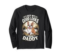 Ho Ricevuto Il Mio bell'aspetto da papà English Bulldog Dog Lover Maglia a Manica