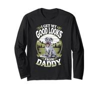 Ho Ricevuto Il Mio bell'aspetto da papà Great Dane Puppy Dog Lover Maglia a Manica