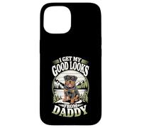 Ho ricevuto il mio bell'aspetto da papà Rottweiler Puppy Dog Lover Custodia per iPhone 15