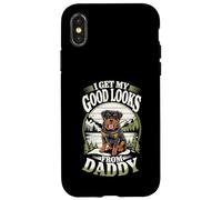 Ho ricevuto il mio bell'aspetto da papà Rottweiler Puppy Dog Lover Custodia per iPhone X/XS