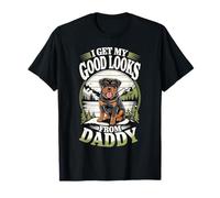 Ho Ricevuto Il Mio bell'aspetto da papà Rottweiler Puppy Dog Lover Maglietta