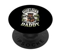 Ho ricevuto il mio bell'aspetto da papà Rottweiler Puppy Dog Lover PopSockets PopGrip Adesivo