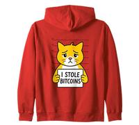 Ho Rubato Bitcoins Cat Humor Risorsa Digitale Citazione Divertente Felpa con Cappuccio