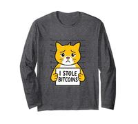 Ho Rubato Bitcoins Cat Humor Risorsa Digitale Citazione Divertente Maglia a Manica