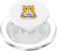Ho rubato Bitcoins Cat Humor Risorsa digitale Citazione divertente PopSockets PopGrip per MagSafe
