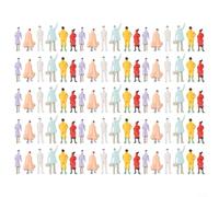 HO Scale 400Pcs Dipinto Modello Persone Figure Dai vita al tuo treno layout con dettagli realistici