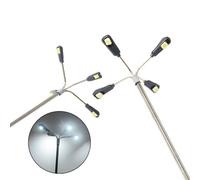 HO Scale LED Plaza Lampade per modellismo ferroviario e decorazione da giardino, confezione da 5