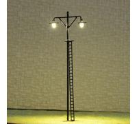 HO Scale Model Train LED Yard Light Pack 4 Lampioni Progettato per Ferrovie con Resistori per Regolazione Tensione (A)