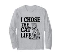 Ho Scelto Cat Life Jaguar Cat Lovers Maglia a Manica