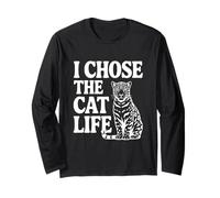 Ho Scelto Cat Life Jaguar Cat Lovers Maglia a Manica