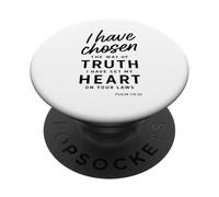 Ho scelto la via della verità Salmo 119:30 Fede cristiana PopSockets PopGrip Adesivo