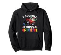 Ho schiacciato 100 giorni di scuola T-Rex Dinosaur Monster Truck Felpa con Cappuccio